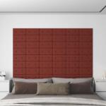 vidaXL 12 db bordó műbőr fali panel 30 x 15 cm 0, 54 m2 (343972)