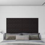 vidaXL 12 db fekete műbőr fali panel 90 x 30 cm 3, 24 m2 (344002)