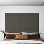 vidaXL 12 db sötétszürke bársony fali panel 90x15 cm 1, 62 m2 (343892)