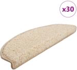 vidaXL 30 db krém lépcsőszőnyeg 65x21x4 cm (3365816)