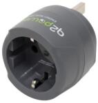 Q2POWER 1.200100-TH utazóadapter, Europe to UK, bemeneti feszültség: 100-250 V, 7 A, teljesítmény: 100V-700W/250V-1750W (1.200100-TH) - patronbolt