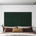 vidaXL 12 db sötétzöld bársony fali panel 60x30 cm 2, 16 m2 (343865)