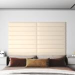 vidaXL 12 db krémszínű bársony fali panel 90x15 cm 1, 62 m2 (343899)