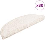vidaXL 30 db fehér lépcsőszőnyeg 56x17x3 cm (3365805)
