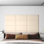 vidaXL 12 db krémszínű bársony fali panel 60x30 cm 2, 16 m2 (343871)