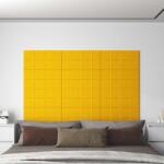 vidaXL 12 db sárga bársony fali panel 60x30 cm 2, 16 m2 (344090)