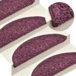 vidaXL 15 db sötétlila lépcsőszőnyeg 56 x 17 x 3 cm (322384)