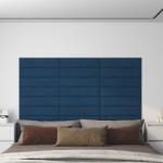 vidaXL 12 db kék bársony fali panel 60 x 15 cm 1, 08 m2 (343834)