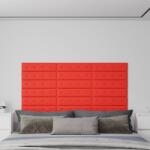 vidaXL 12 db piros műbőr fali panel 60 x 15 cm 1, 08 m2 (343983)