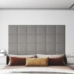 vidaXL 12 db világosszürke szövet fali panel 30 x 30 cm 1, 08 m2 (343789)