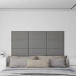 vidaXL 12 db szürke műbőr fali panel 60 x 30 cm 2, 16 m2 (343991)