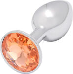 Sunfo - plug anal metalic cu piatră aurie - argintiu (5999576181020)
