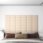 vidaXL 12 db krémszínű szövet fali panel 30 x 15 cm 0, 54 m2 (343760)