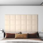 vidaXL 12 db krémszínű bársony fali panel 30 x 30 cm 1, 08 m2 (343815)
