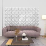 vidaXL 12 darab origami fehér 3D fali panel 50 x 50 cm 3 m2 (340586)