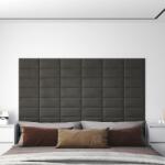 vidaXL 12 db sötétszürke bársony fali panel 30 x 15 cm 0, 54 m2 (343780)