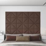 vidaXL 12 db barna műbőr fali panel 30 x 30 cm 0, 54 m2 (343945)