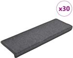 vidaXL 30 db sötétszürke lépcsőszőnyeg 65x21x4 cm (3365766)