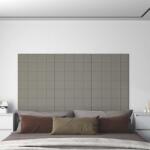 vidaXL 12 db világosszürke bársony fali panel 60x15 cm 1, 08 m2 (344063)