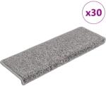 vidaXL 30 db szürke lépcsőszőnyeg 65 x 21 x 4 cm (3365825)
