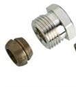 Danfoss csőcsatlakozó R1/2'' radiátorszelephez 15x1 mm-es réz csőhöz 013G4115