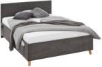 meise.möbel Antracit színű, bársony Meise Möbel Cool ágy, 120 x 200 cm-es méretben, tárolóhellyel (2205-89-2000)