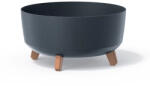 Prosperplast Gracia Eco Wood virágcserép lábakkal, 40 cm - antracit (DGRL400LW-S433W)