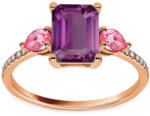 Heratis Forever Romantikus gyűrű ametiszttel és zafírral 2, 75 ct DIHU079R
