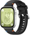  WAVY Szilikon szíj Huawei Watch Fit 4 / Fit 4 Pro készülékhez, fekete