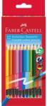 Faber-Castell Creioane colorate hexagonale cu gumă eco Faber-Castell, 12 culori/set