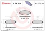 BREMBO fékbetétkészlet, tárcsafék BREMBO P 28 034X for HONDA, ACURA, PROTON, BYD (P 28 034X)