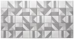 Artool Panou decorativ, PVC, model marmura, geometric, alb si gri, 96x48.5cm GartenVIP DiyLine (PVC0029)