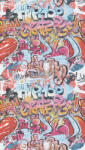  Hey Boys! Eljött a Ti időtök/dekorotok! Mozgalmas és színes Graffiti fehér kék narancs és sokszínű tónus Ifjúsági falpanel (77063-1)