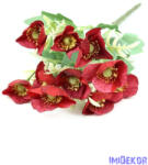  Pipacs selyem csokor 30cm - Piros