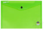 E-collection műanyag, patentos A/4 irattasak - átlátszó zöld