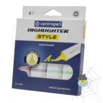 Centropen 6252 pasztell 1-4, 6 mm, vágott hegyű szövegkiemelő készlet - 4 különféle szín