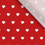 Takoy Jersey Takoy piros alapon 2 cm-es fehér szívecskék