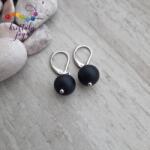 Kristály Jóga Shop Matt ónix 10 mm-es ásvány fülbevaló
