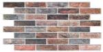 Dms Panou decorativ, PVC, model caramida 3D, gri si portocaliu, 96x48.5 cm (PVC0051)