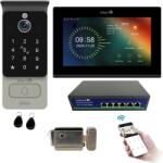 Mentor Kit VideoInterfon Wireless 1 Familie Mentor SYKT068B Touchscreen 7" IPS HD 2MP IP65 Human Detection POE 5in1 Acces App Parola Card Buton Cheie Negru (MMDSYKT068B)
