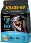 Julius-K9 JULIUS K-9 12kg Adult Small Hypoallergenic (hal, rizs) Száraztáp - Ételallergiás Felnőtt Kutyák Részére (10040)