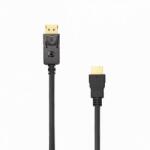 SBOX 236003 DP Male - HDMI Male cable 2m Black, Kábel (DP-HDMI-2/R)