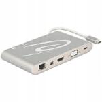 Delock Usb Type-C 3.1 dokkoló állomás 4K - dokkolóállomás - Vga, Hdmi, min (NULL)