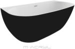 M-Acryl Avalon kád matt fekete előlappal 170x80, Click-Clack lefolyóval és kádlábbal 12477 (12477)