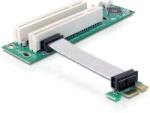 Delock kiemelő kártya PCI Express x1 & gt; 2x PCI 32Bit 5 V, flexibilis kábellel, 9 cm, balos (41341)