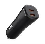 Spigen EV502 ARCSTATION Autós Töltő 2 Type-C Aljzat 50 W, PD Gyorstöltő 3.0, Fekete (ACP08523)