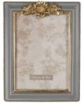 Clayre & Eef Képkeret, szürke-arany színű, virágos