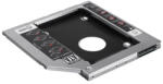S-Link Beépítő Keret - SL-SSD9 (SATA 2.5" -> SSD/2, 5" HDD, vékony kialakítású, legfeljebb 9, 5 mm) (13539)