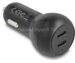 Delock autós töltő 2 x USB Type-C PD 3.0 40 W teljesítménnyel (DL64330) (DL64330)
