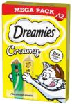 Dreamies Creamy MEGA PACK 12x10 g gustari pentru pisici cu branza si iarba matei